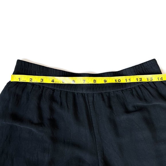 WON HUNDRED black wide leg trousers w/pockets + elastic waist - Picture 3 of 5